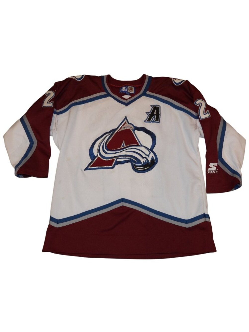 Vintage 90s Peter Forsberg Colorado Avalanche Starter Sewn Jersey Youth L/XL